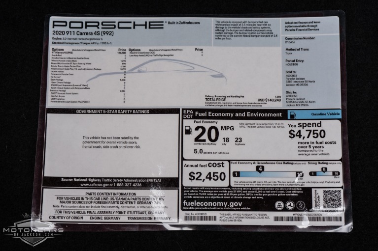 Used-2020-Porsche-911-Carrera-4S-for-sale-Jackson-MS